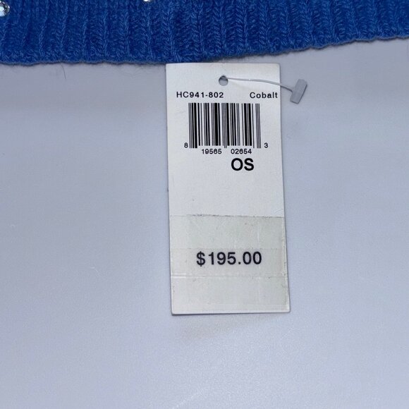 NWT Carolyn Rowan Accessories Slouchy Cashmere & Crystal Beanie - Picture 6 of 8